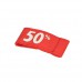 Kledinghanger label vaantje rood - 50%- 10 stuks Kledinghanger label vaantje rood - 50%- 10 stuks